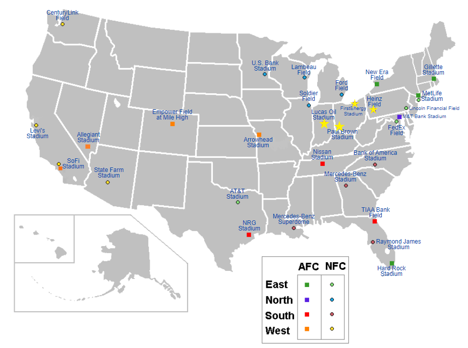 NFL map